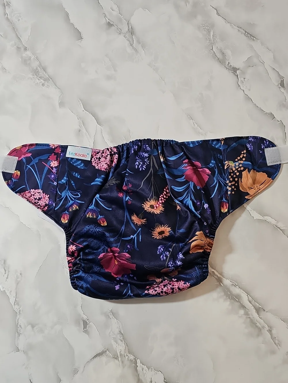 Large Reusable Pocket Cloth Diaper Adjustable Snaps Velcro Closure